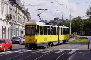 Объем земляных работ при сооружении городской трамвайной линии